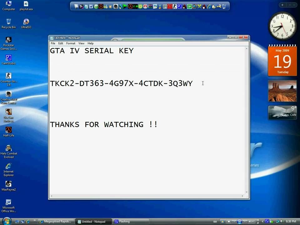 license key of GTA sa